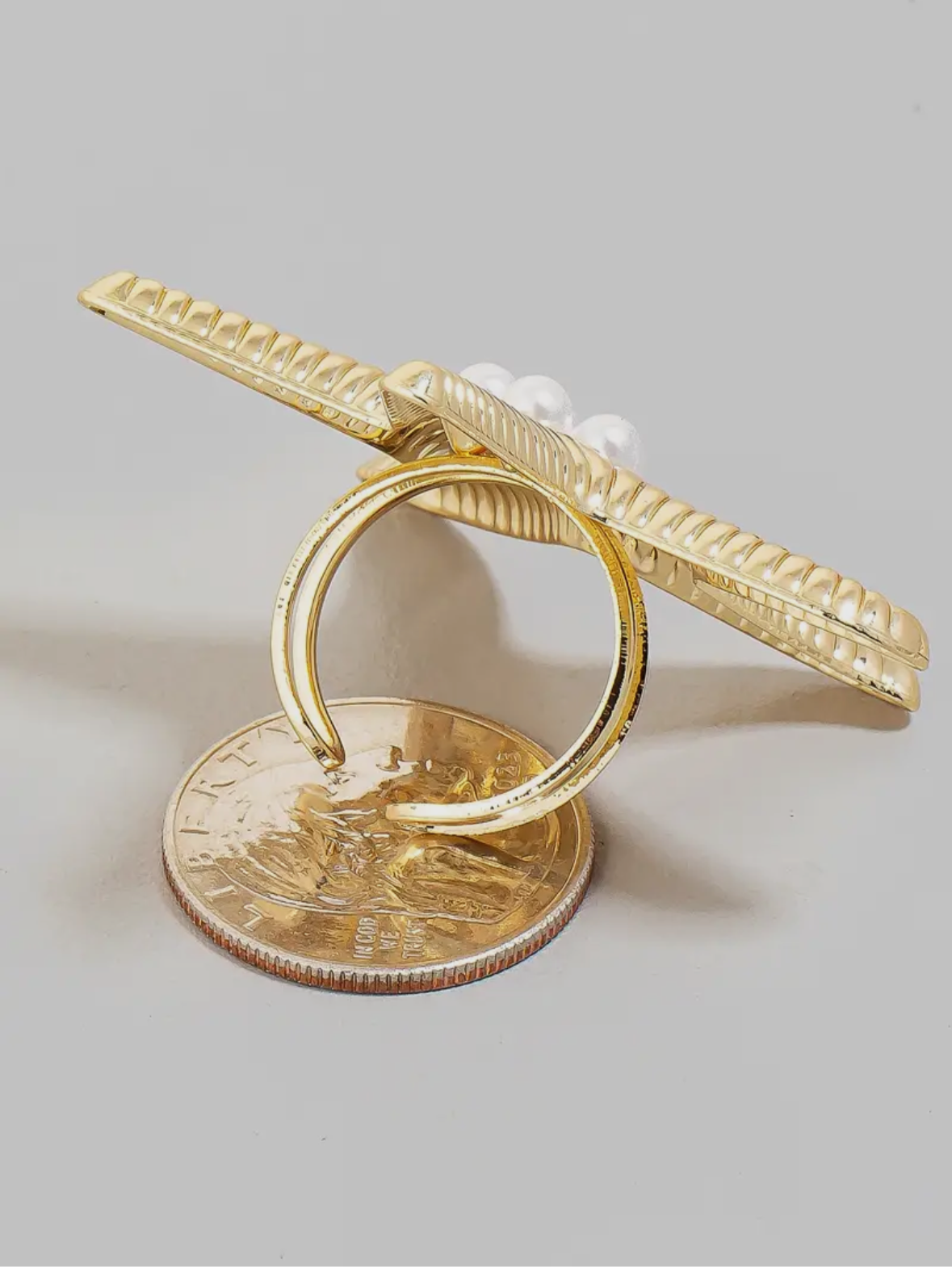 Pearl Studded Starfish Ring