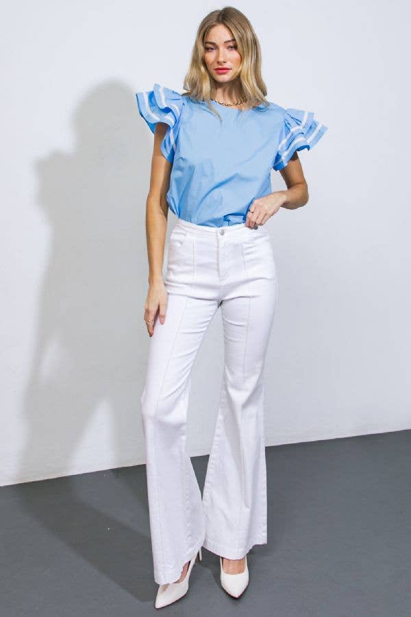 Blue Woven Top