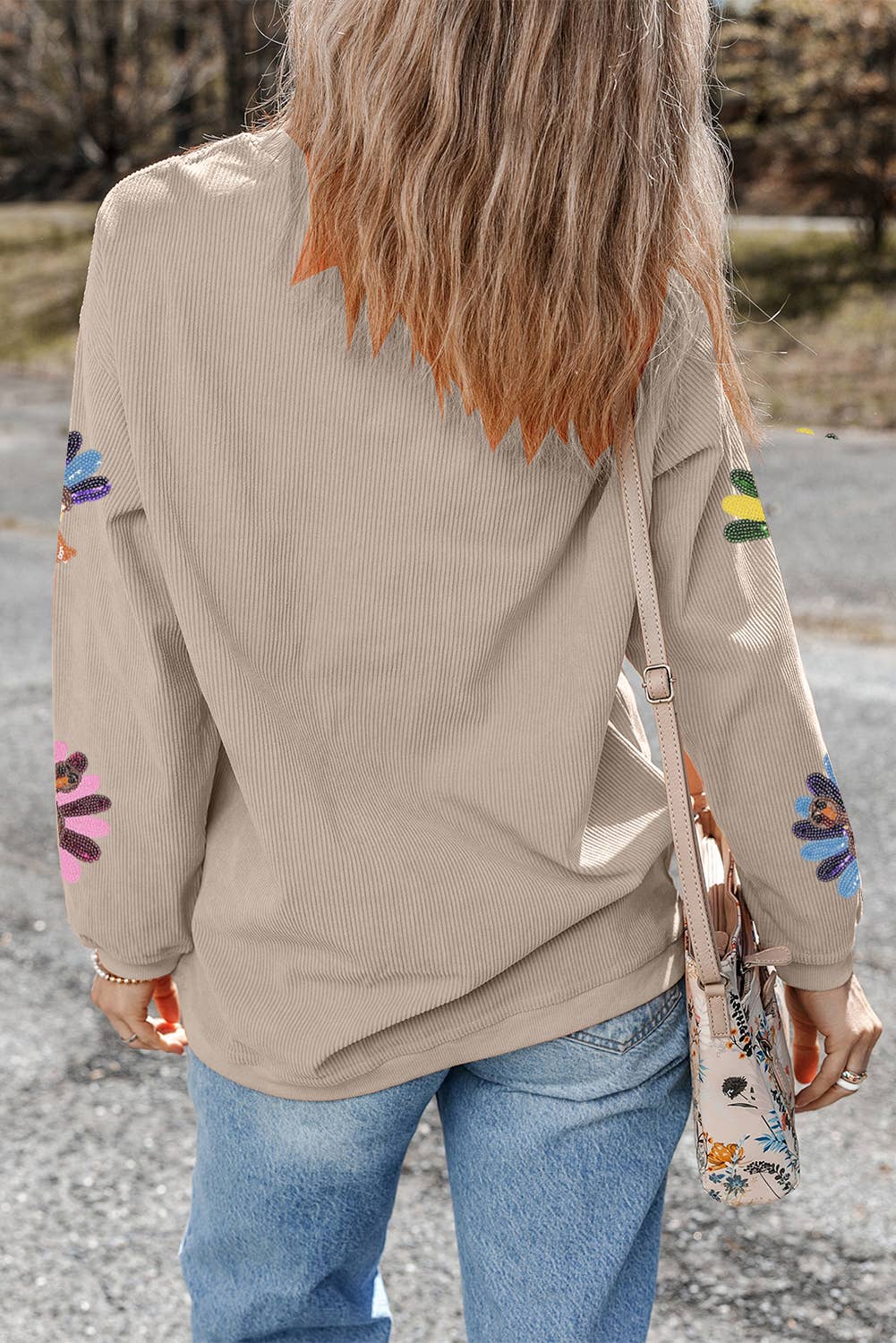 PRE- ORDER Turkey Graphic Corded Baggy Sweatshirt