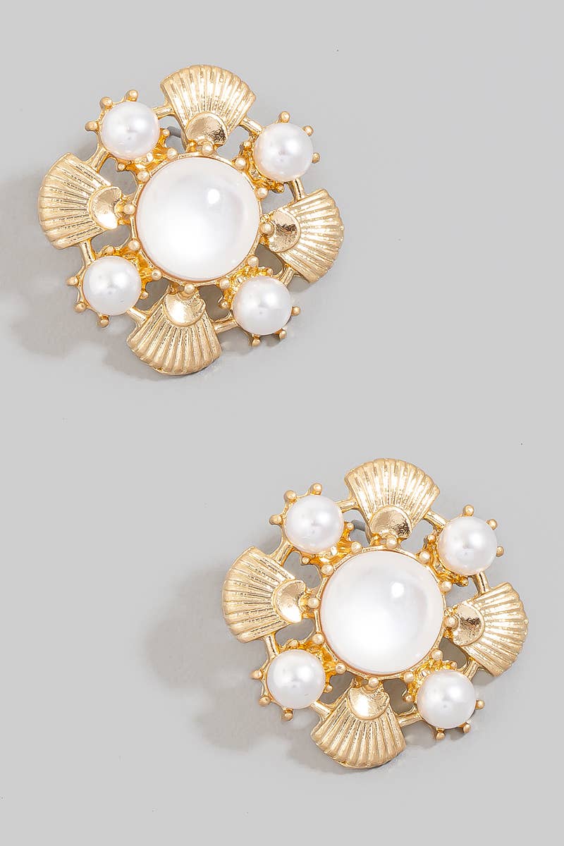 Antique Styled Intricate Stud Earrings