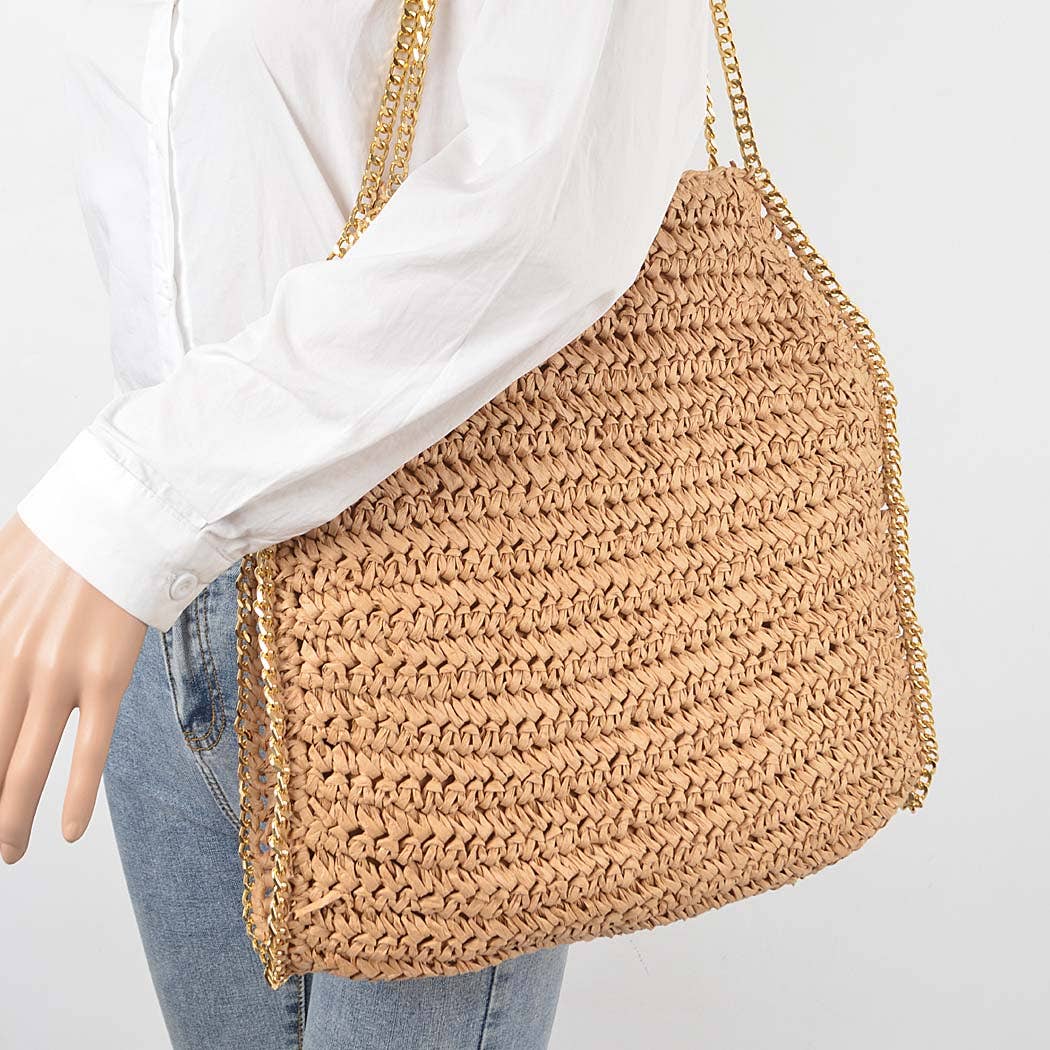 Straw Chain Tote