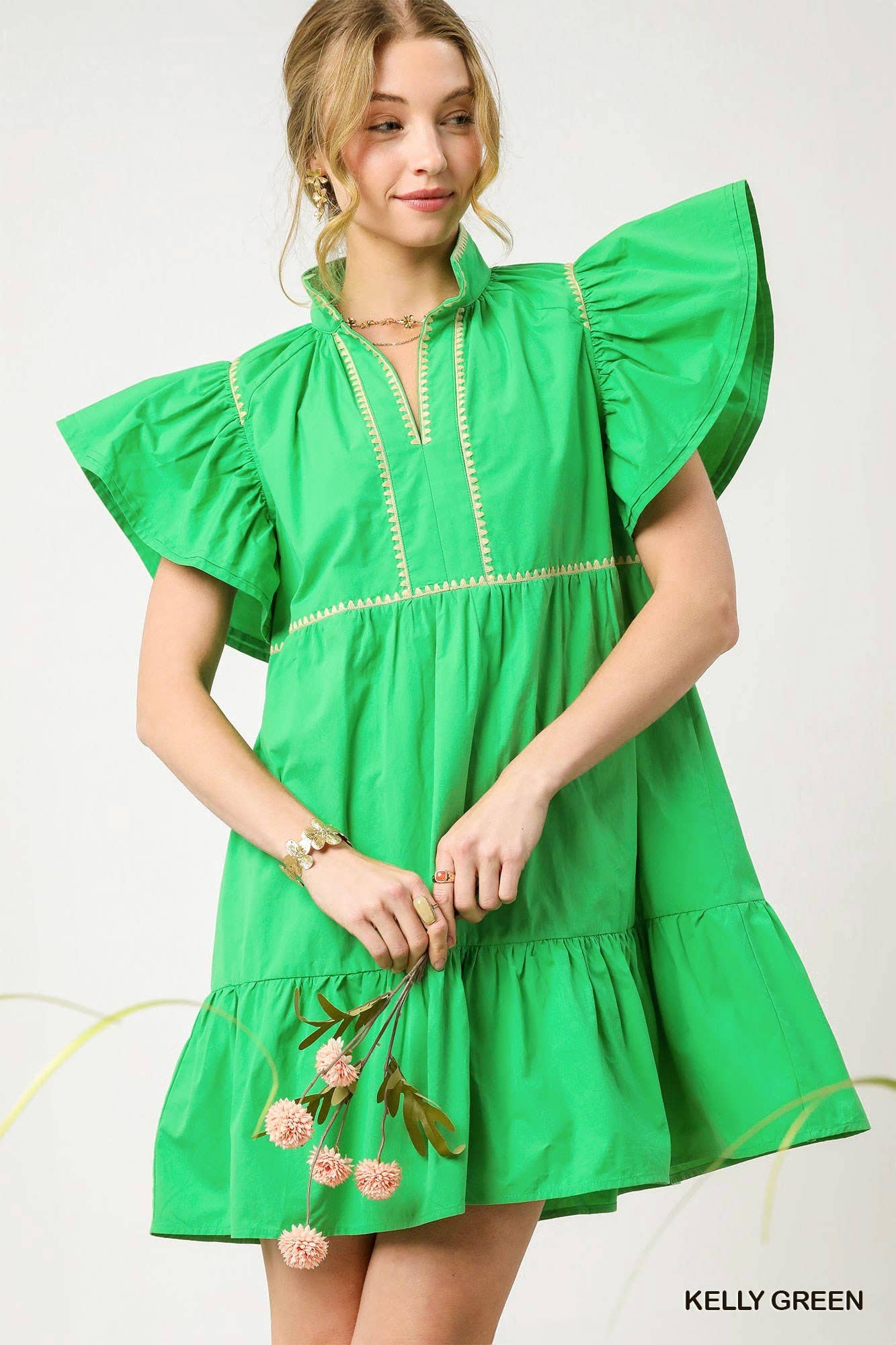 Flutter Sleeve Mini Dress