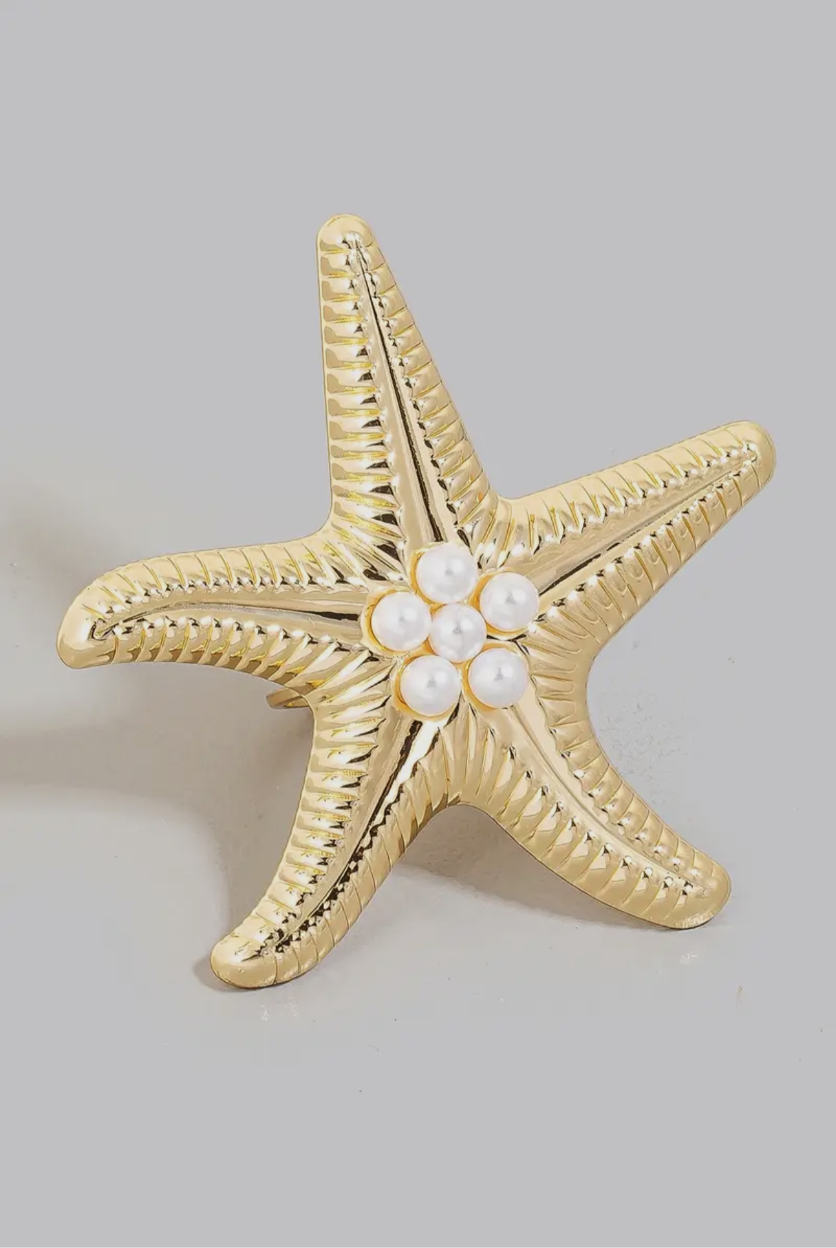 Pearl Studded Starfish Ring