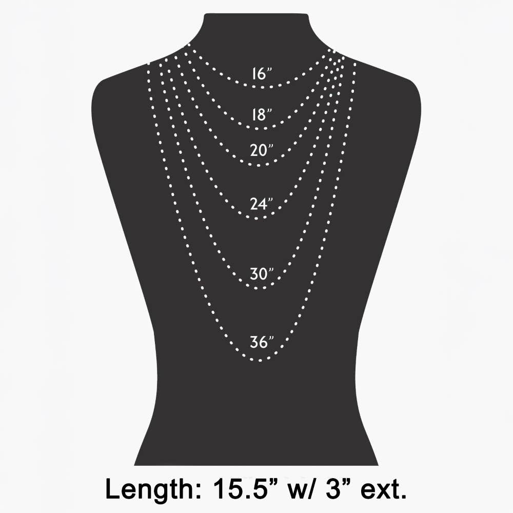 Metallic Station Beads Cord Necklace