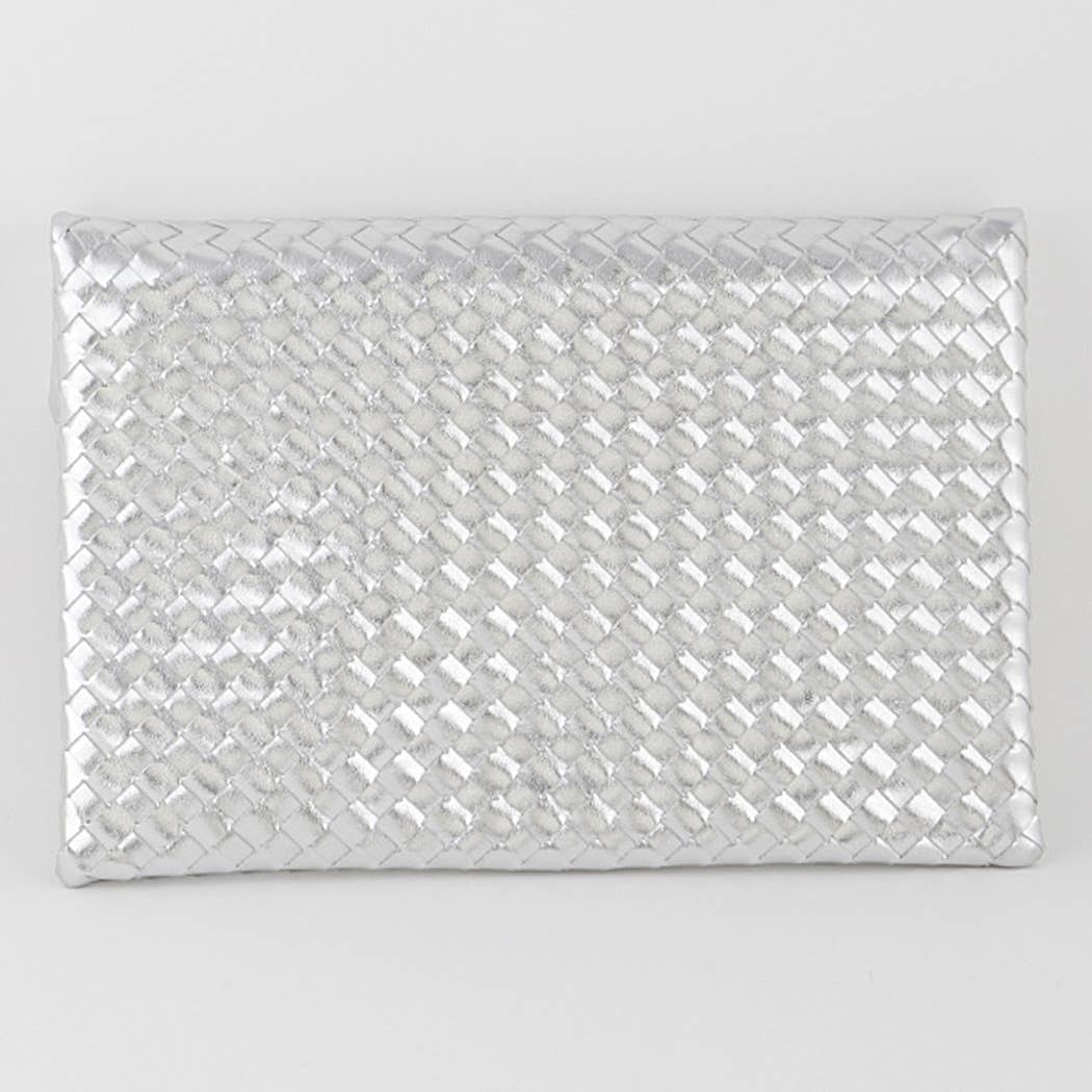 Woven Envelope Cross Chain Body Clutch