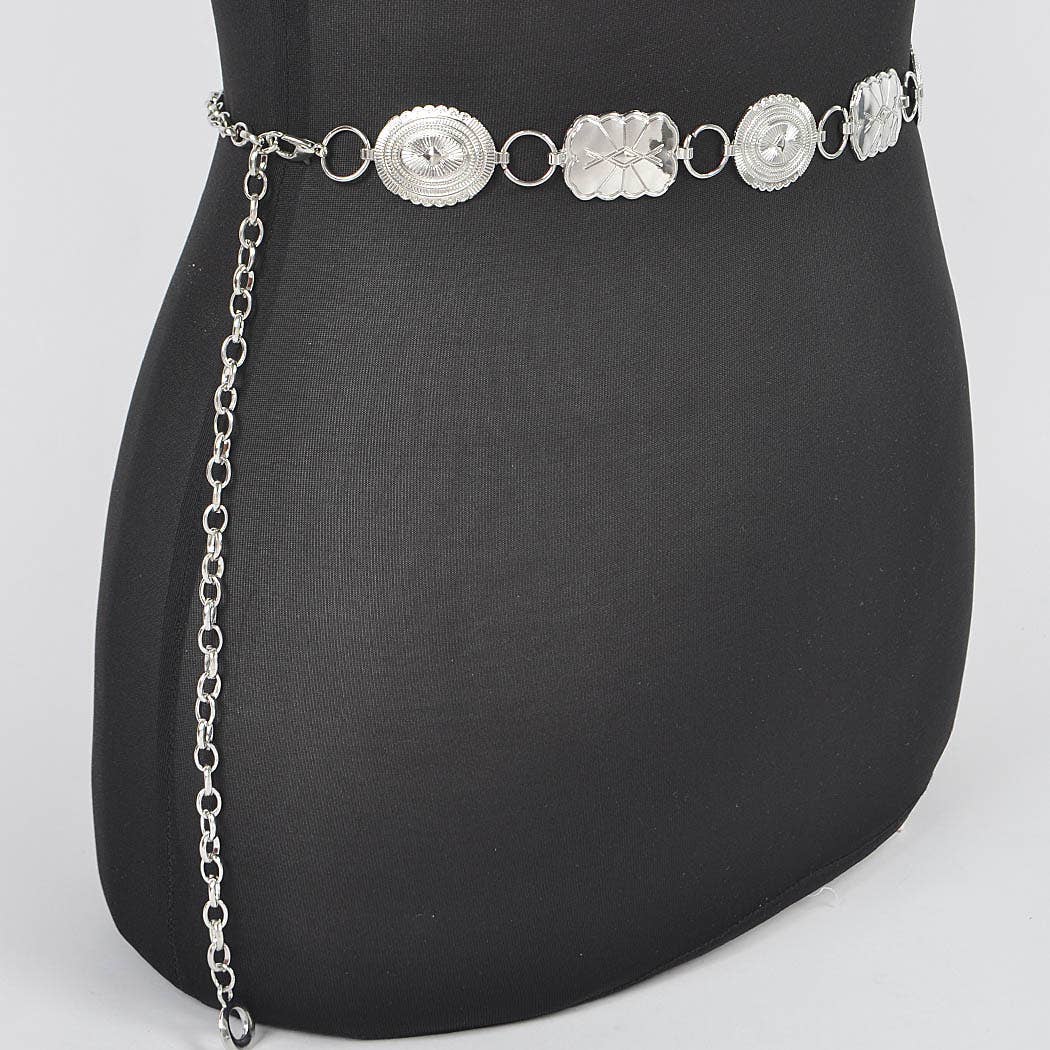 Western Style Metal Chain Belt