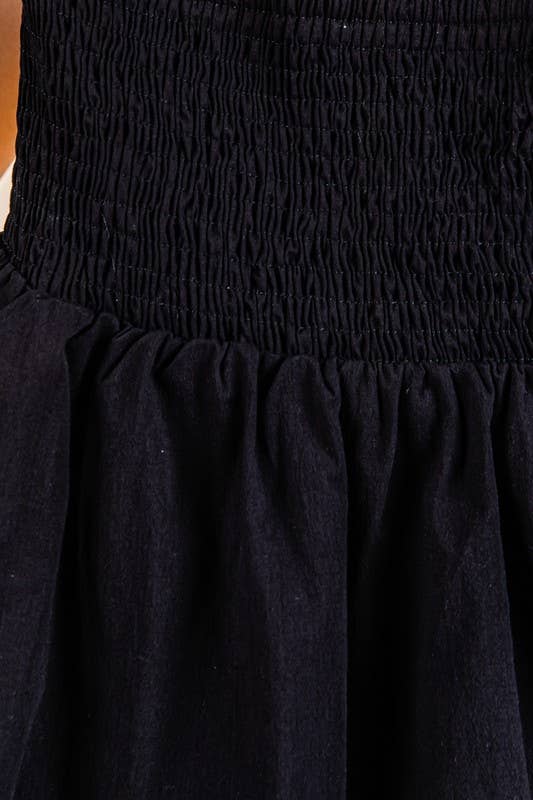 Smocked Bubble Peplum Tube Top