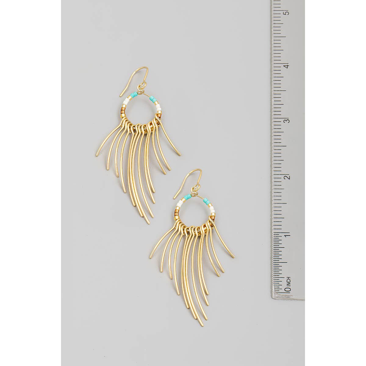 Thin Multi Bar Drop Earrings