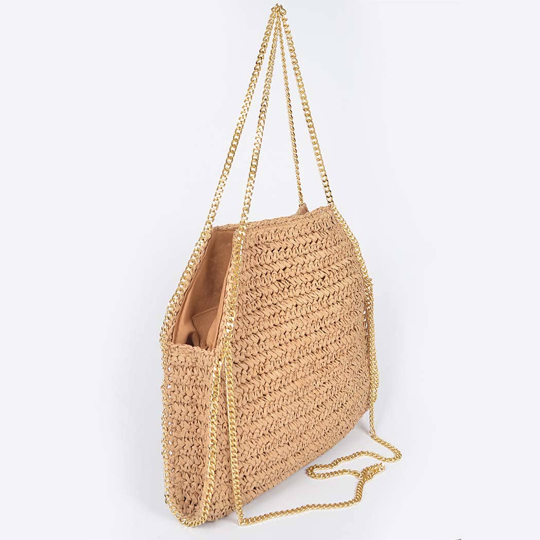 Straw Chain Tote