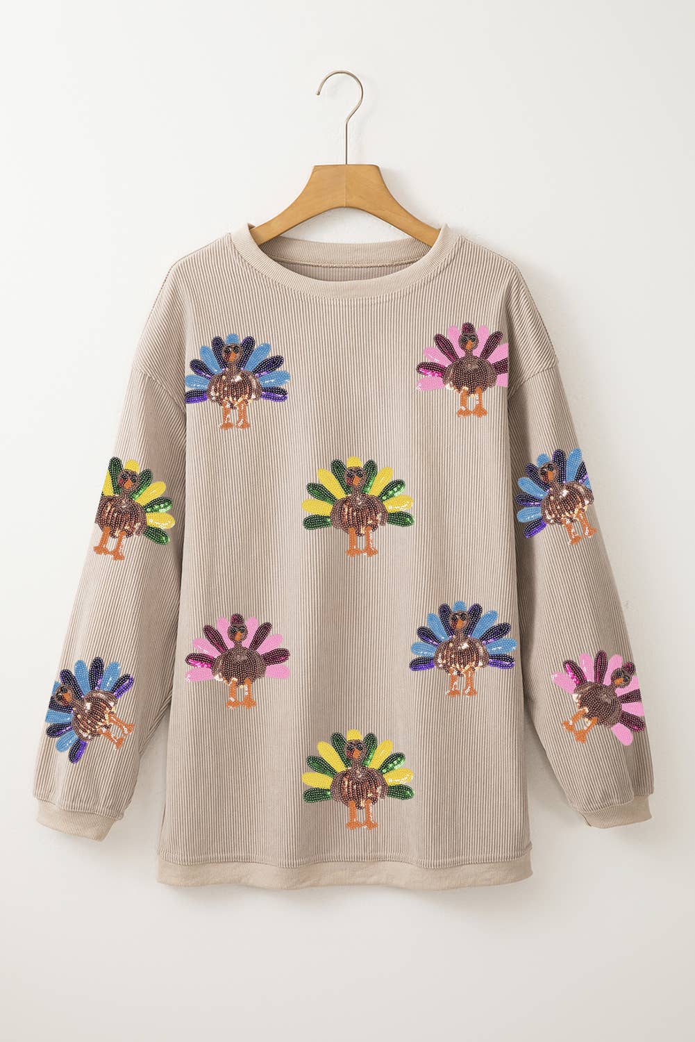 PRE- ORDER Turkey Graphic Corded Baggy Sweatshirt