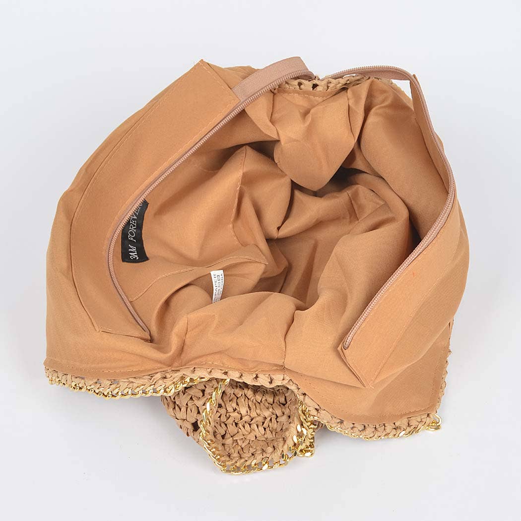 Straw Chain Tote