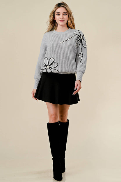 Embellished Knit Sweater