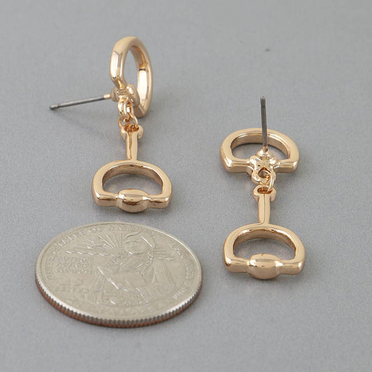 Horseshoe Chain Drop Earrings