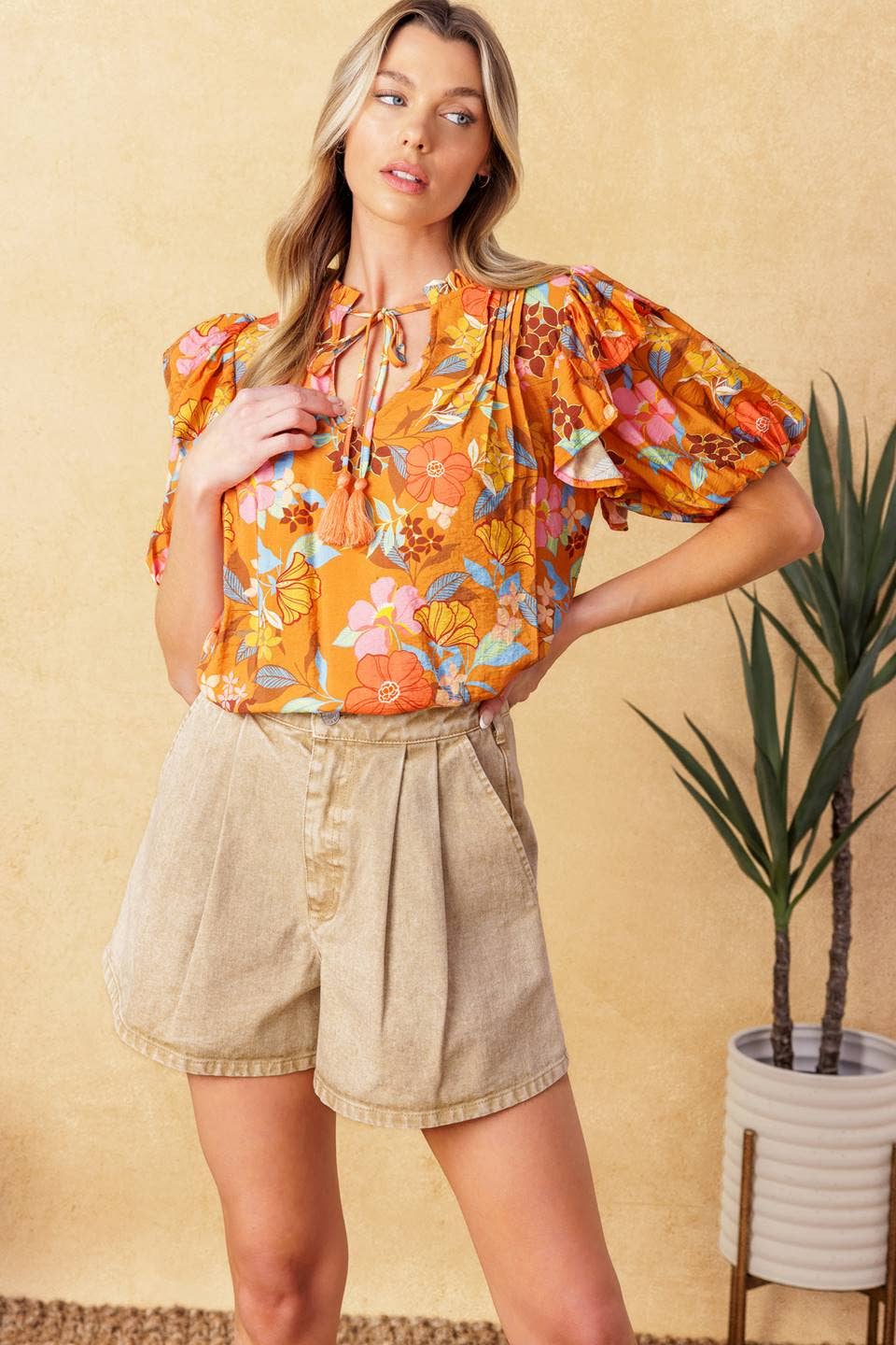 Golden Bloom Top