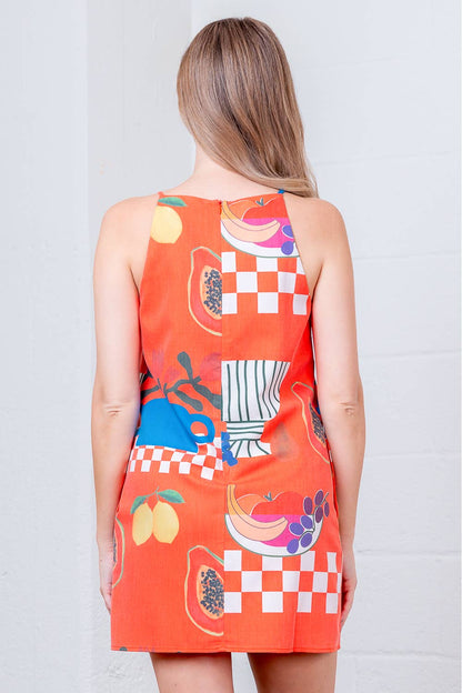 PRE-ORDER HALTER NECK A-LINE MINI DRESS