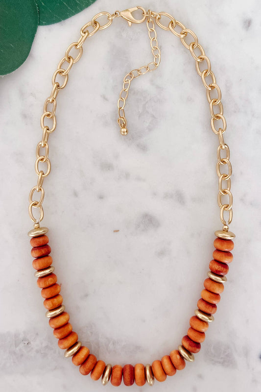 Brown Beaded Necklace