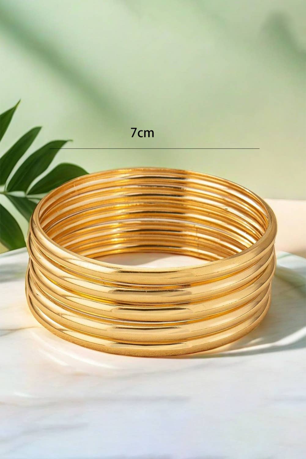 Multi Layer Plated Alloy Bangle Bracelet