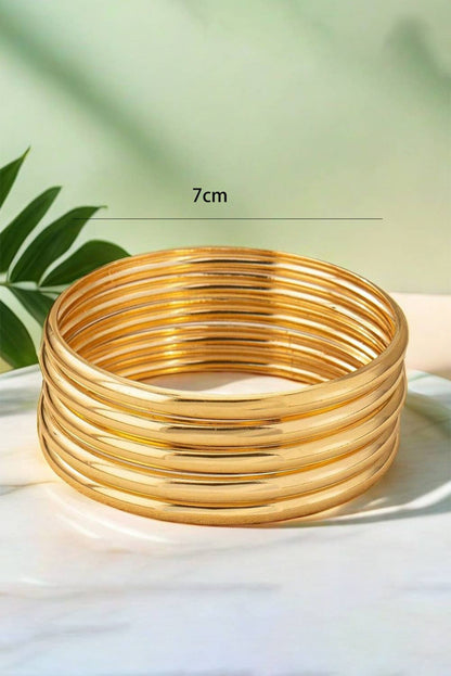 Multi Layer Plated Alloy Bangle Bracelet
