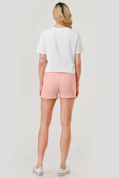 Pearl Round Neck Short-Sleeved T-Shirt