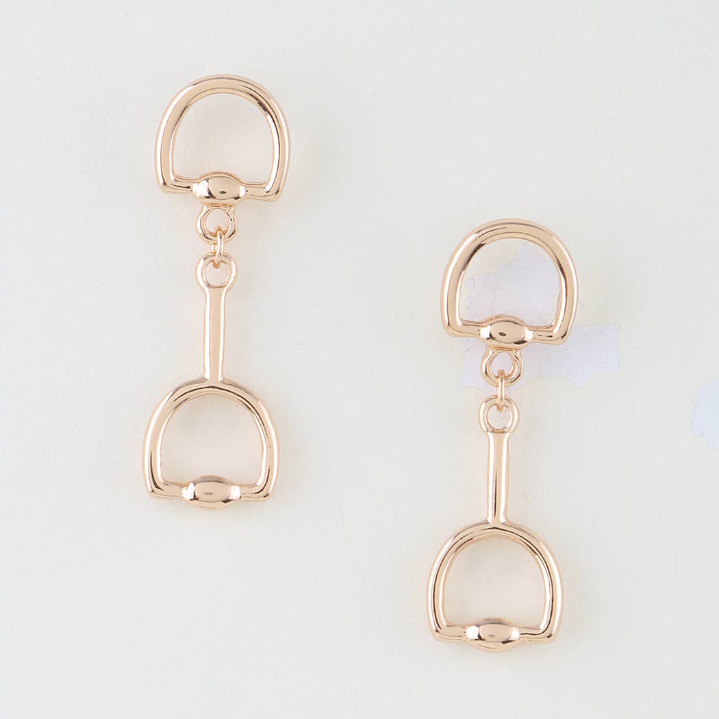 Horseshoe Chain Drop Earrings
