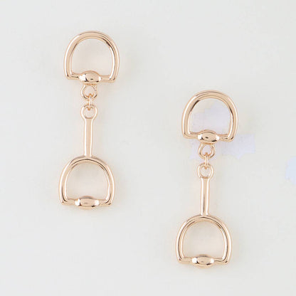 Horseshoe Chain Drop Earrings