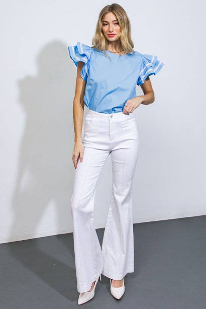 Blue Woven Top