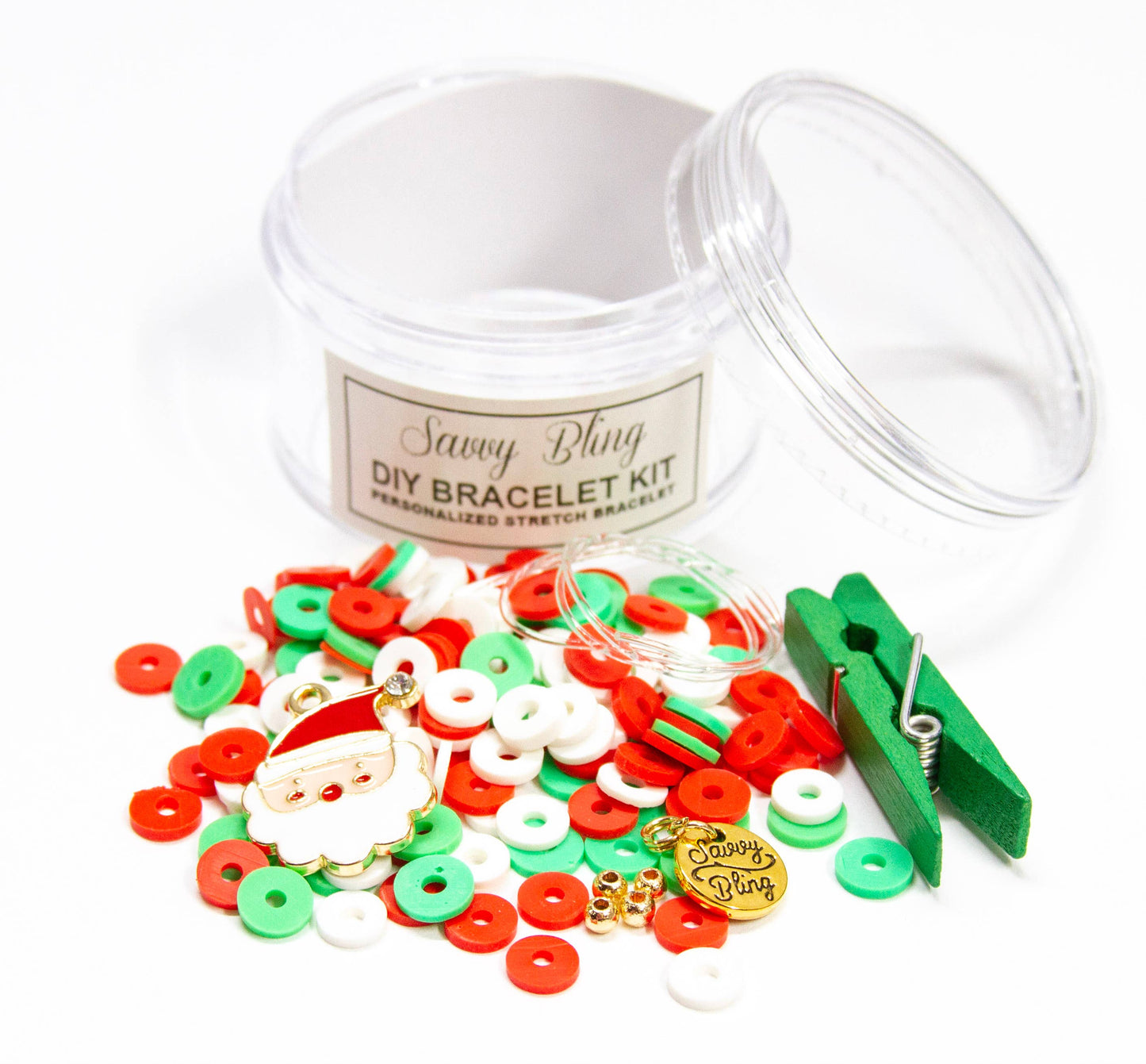 Christmas Santa Charm Kids DIY Bracelet Kit