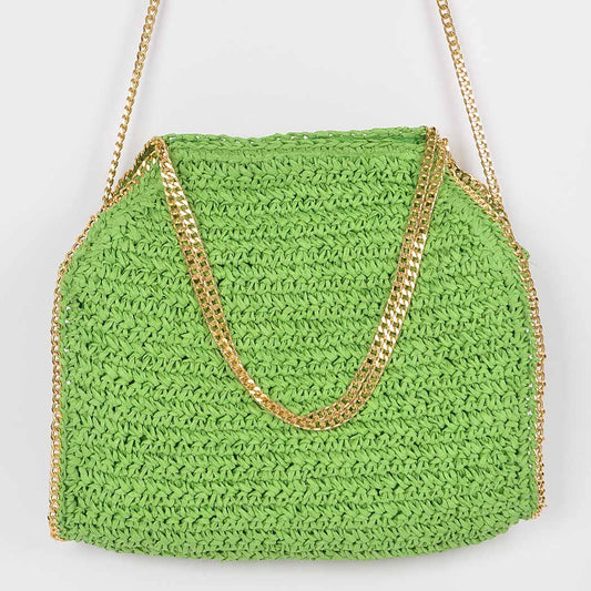 Straw Chain Tote