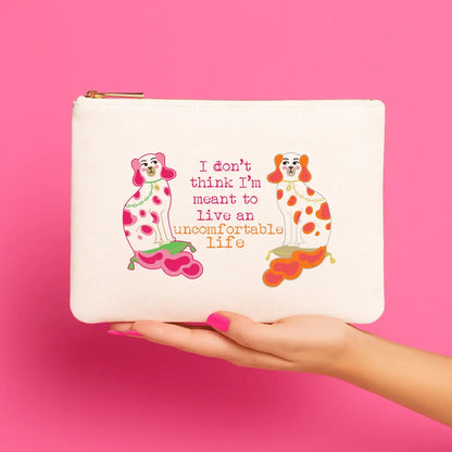 Uncomfortable Life Spaniel Gift Pouch Saffiano Leather Bag