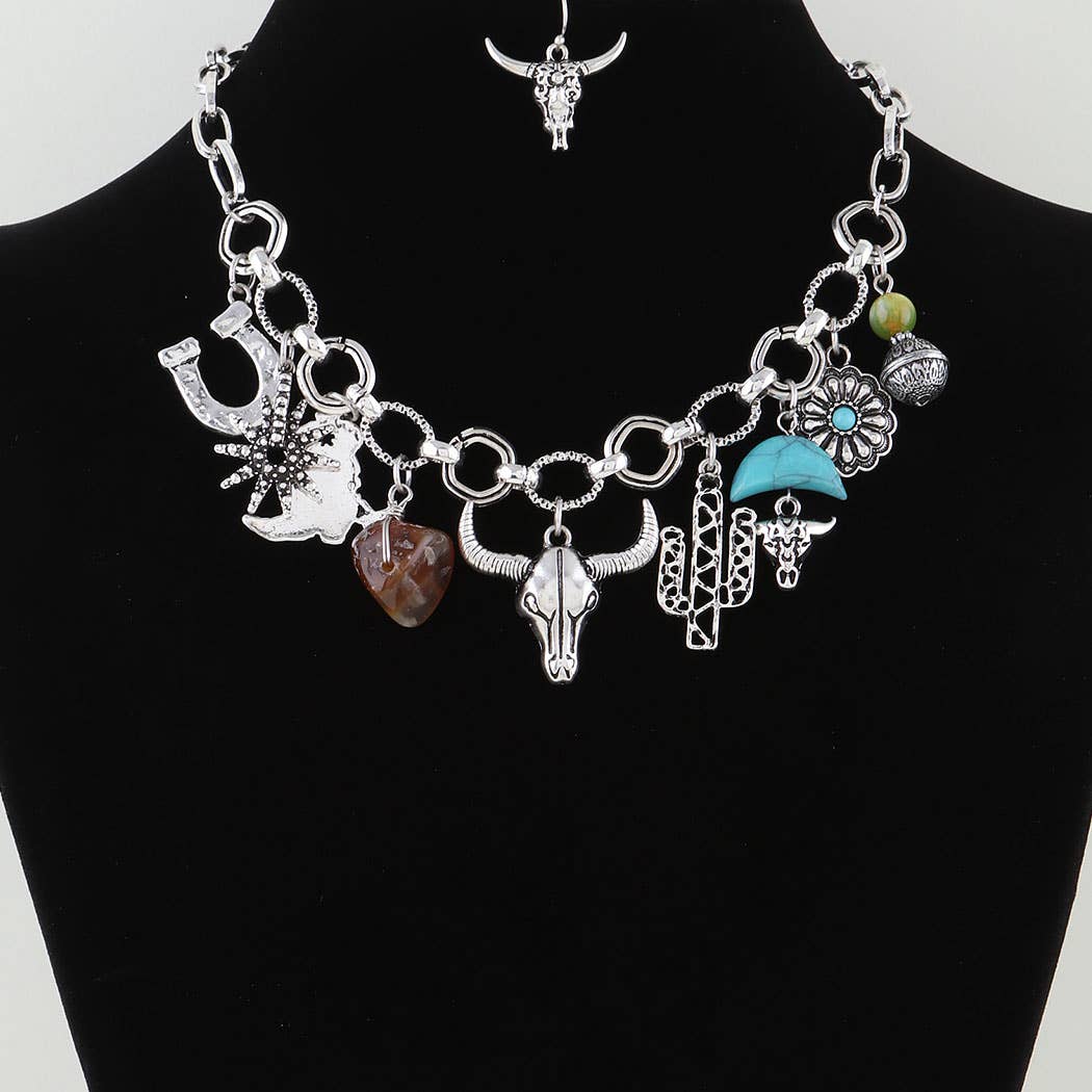 Antique Wild West Charm Necklace