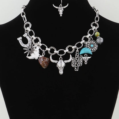 Antique Wild West Charm Necklace