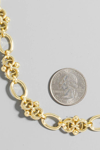 Intricate Layered Oval Chain Necklace