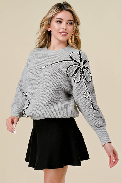 Embellished Knit Sweater
