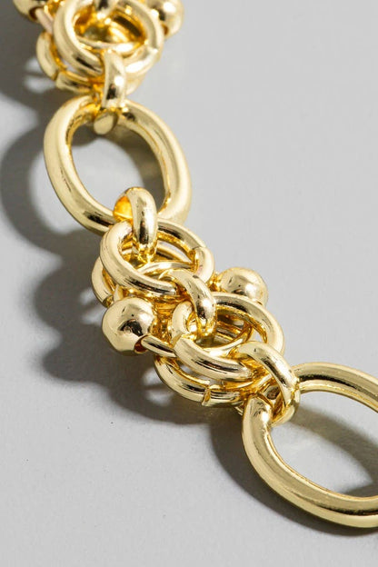 Intricate Layered Oval Chain Necklace