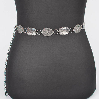Western Style Metal Chain Belt