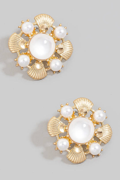 Antique Styled Intricate Stud Earrings