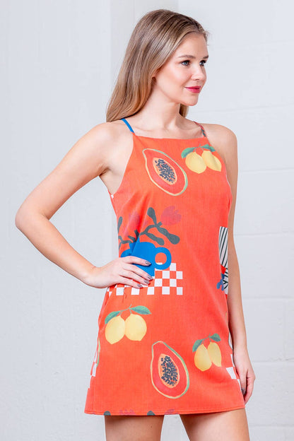 PRE-ORDER HALTER NECK A-LINE MINI DRESS