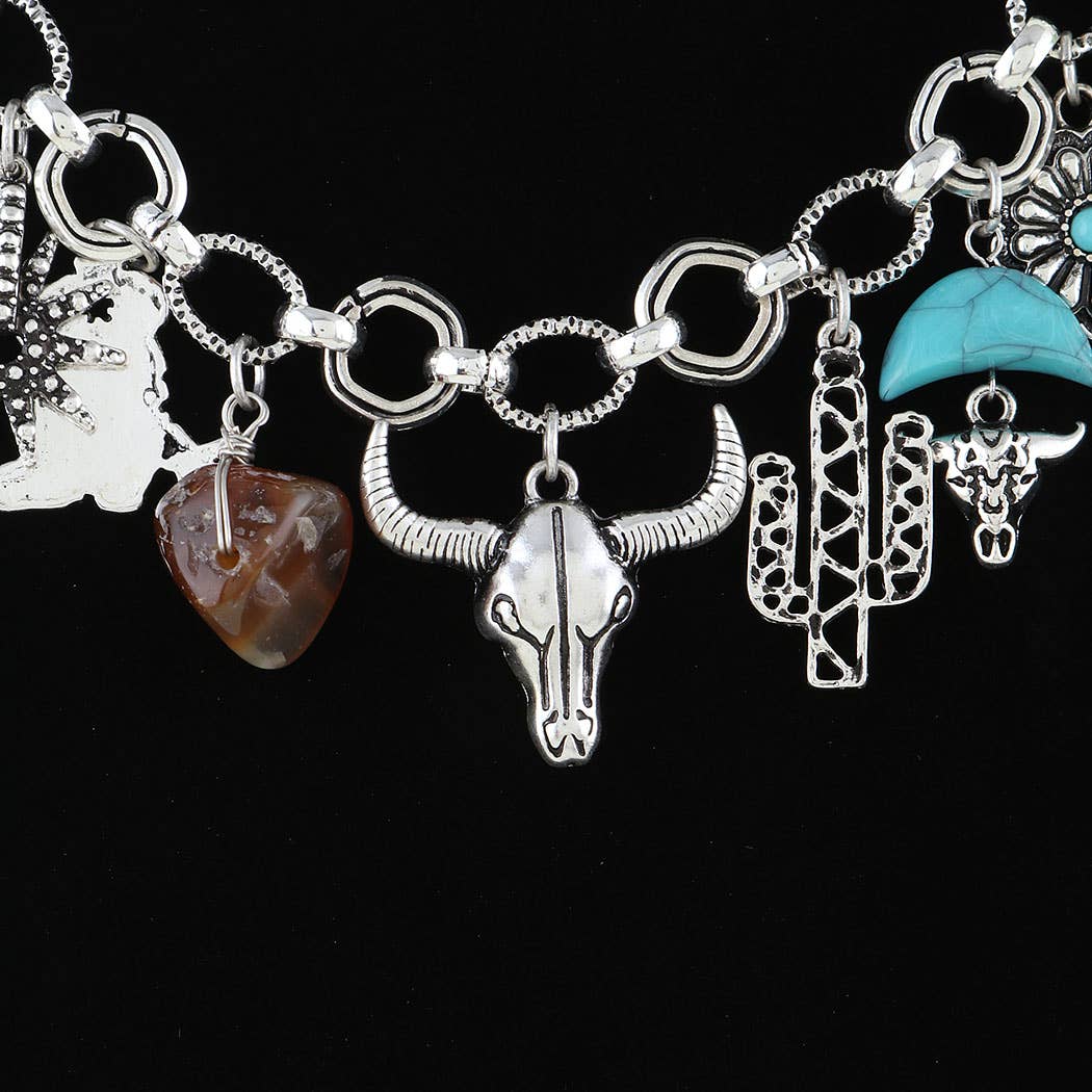 Antique Wild West Charm Necklace