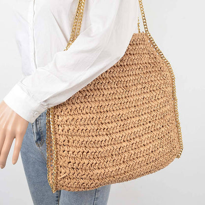 Straw Chain Tote