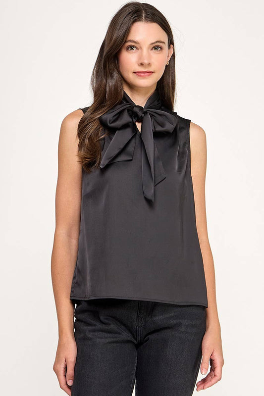 Bow Tie Satin Top
