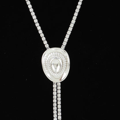 Bejeweled Cowboy Hat Toggle Necklace