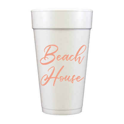 Beach House Foam Cups -Summer