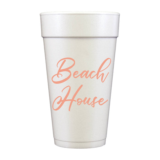 Beach House Foam Cups -Summer
