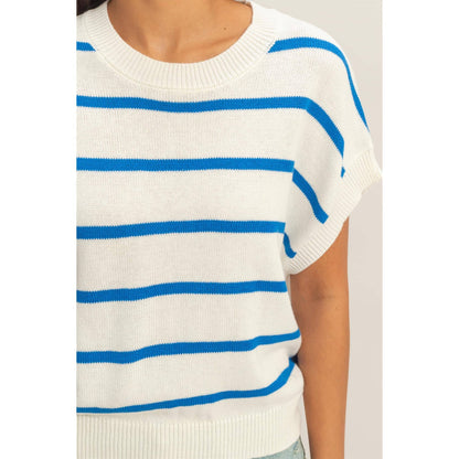 Striped Crew Neck Knit Top