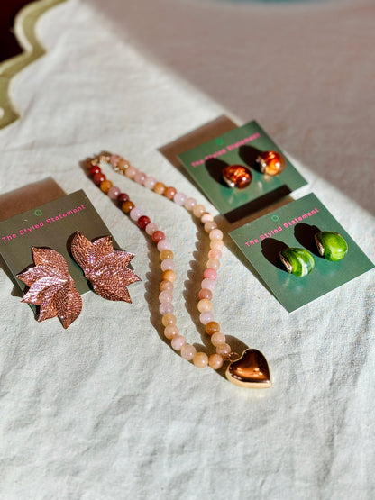 18K Plated Maple Leaf Earrings
