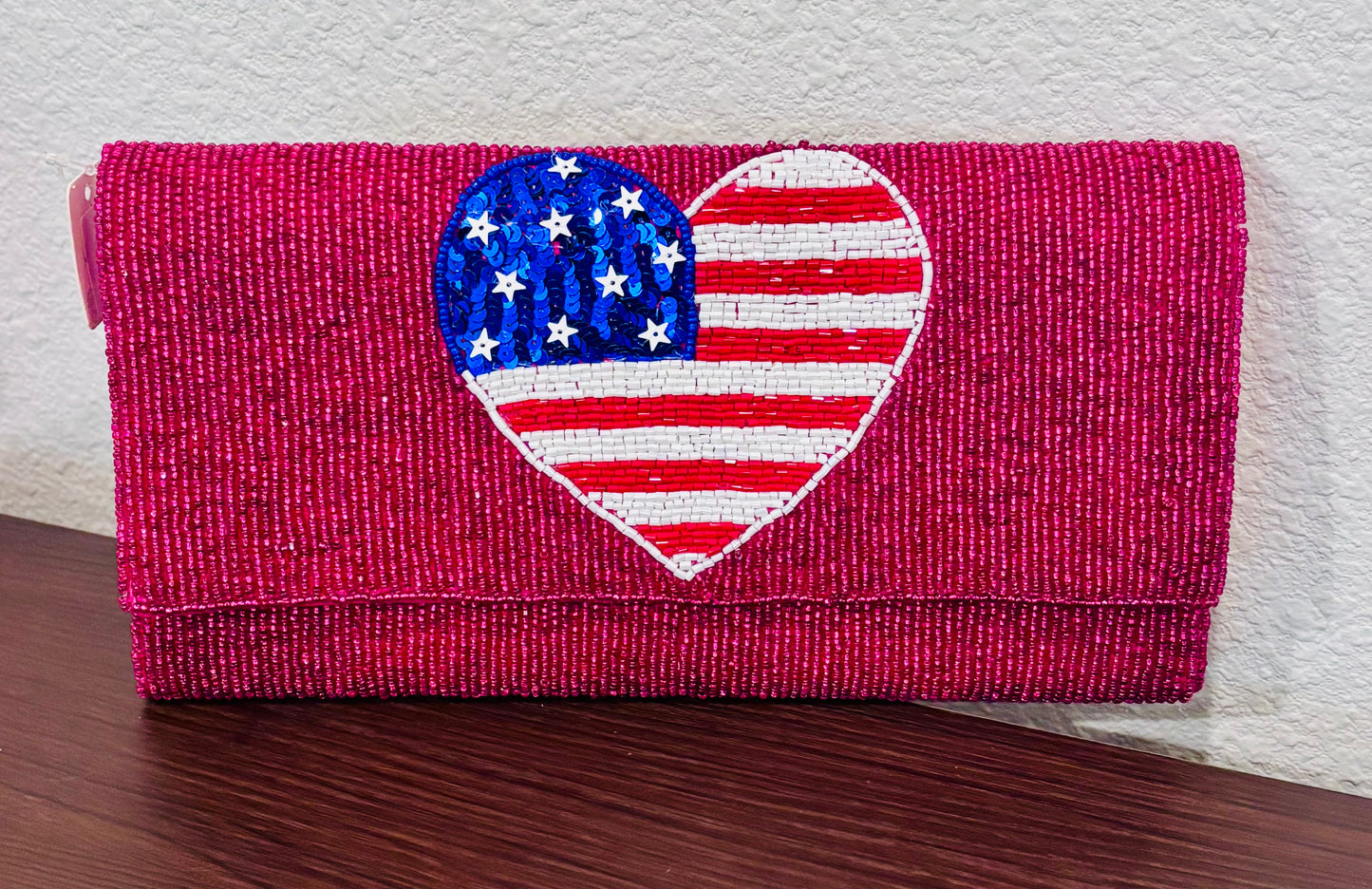 Patriotic Beaded Clutch