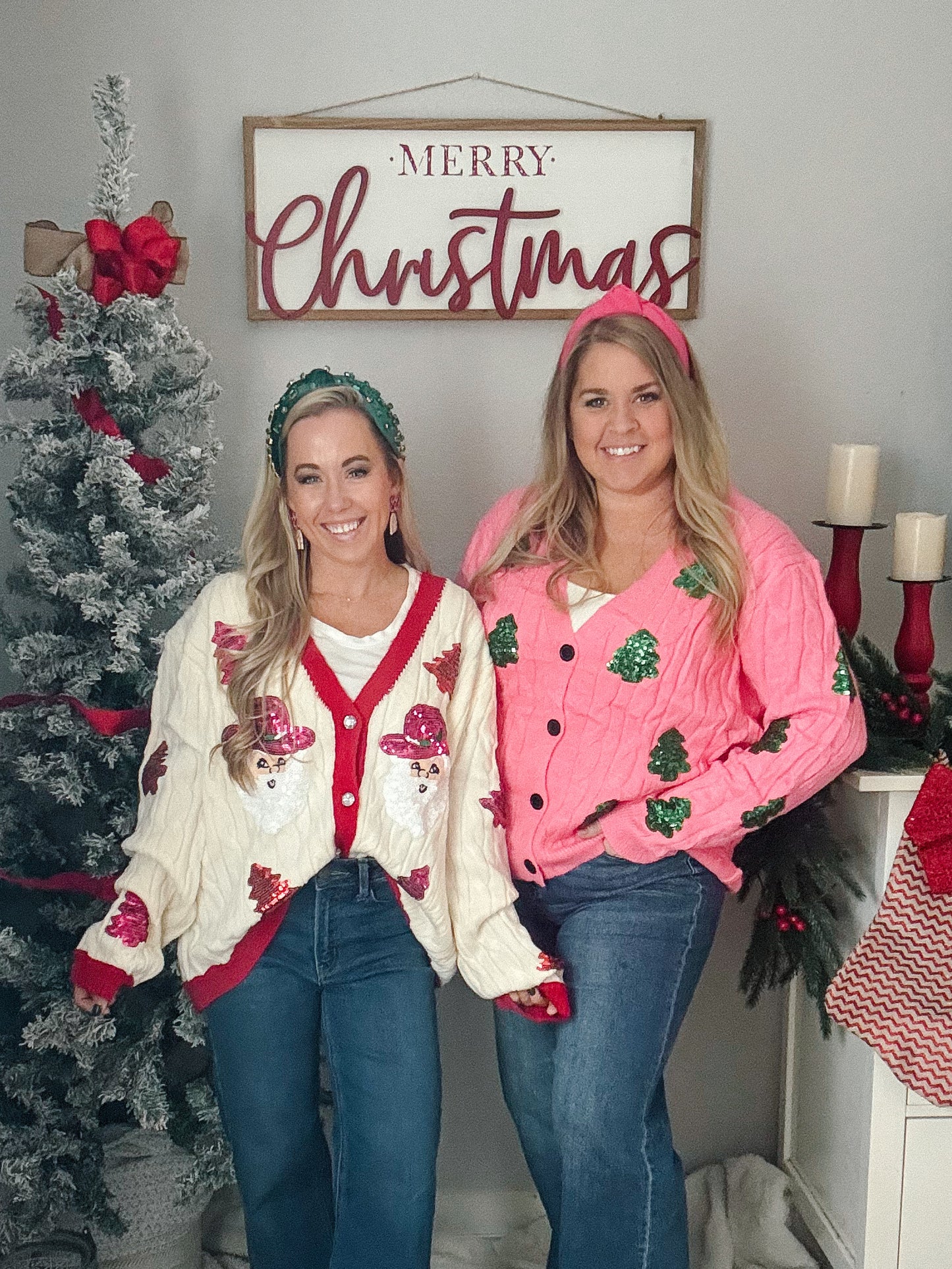 Cowboy Christmas Patches Cardigan