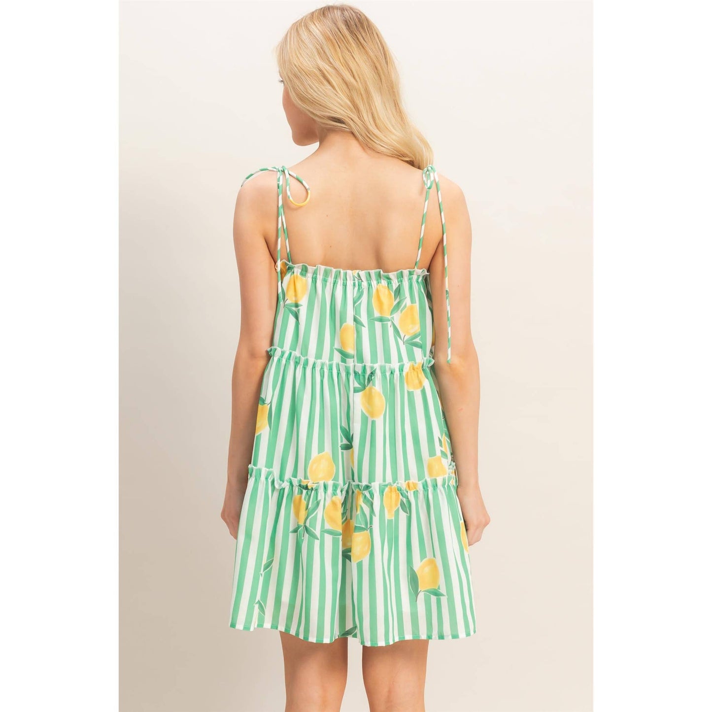 Striped Tiered Mini Dress
