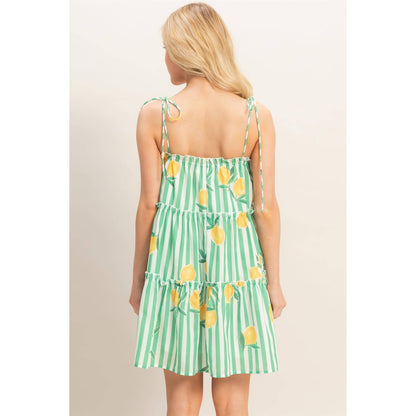 Striped Tiered Mini Dress