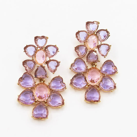 Lavender/Pink Drop Earrings